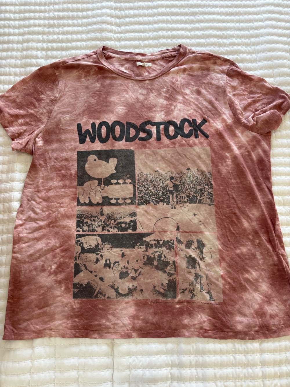 Maurices Tie-Dye Woodstock Graphic Tee in Rose and Black